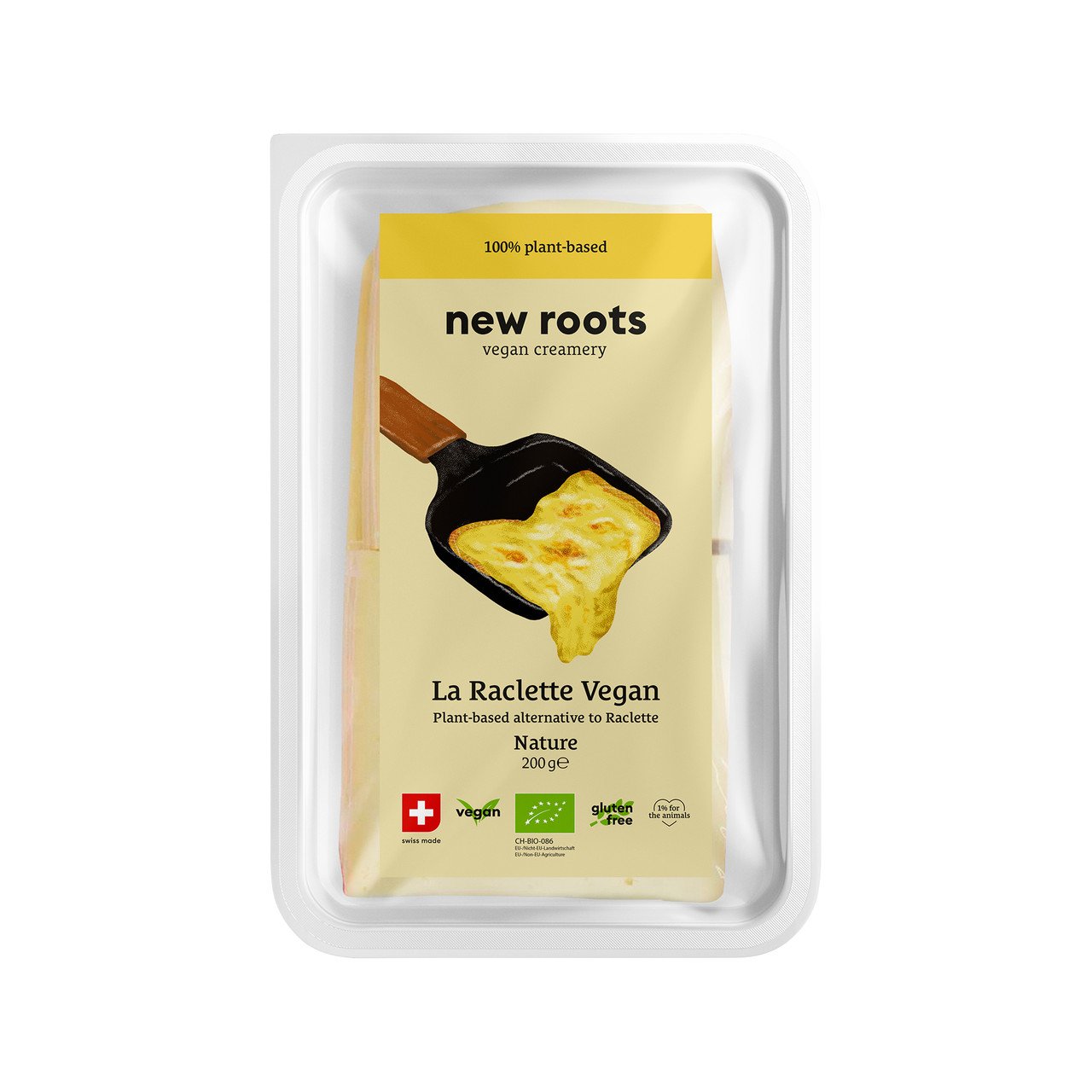 La Raclette vegan - Nature, Pflanzl. Alternative zu Raclette,New Roots, 200g